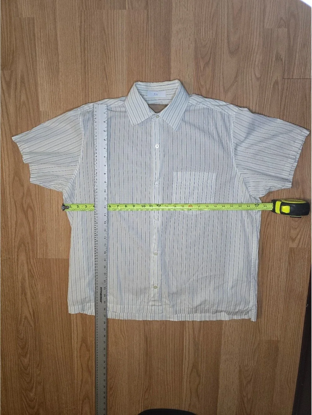 Banana Republic Stretch Short Sleeve Button-Up Shirt L